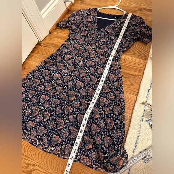 Madewell Orchard Flutter-Sleeve Dress in Fan Floral Mix - Picture 9 of 10